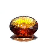 Natural Honey Citrine 47.51 ct – Oval Honeycomb Cut, Untreated