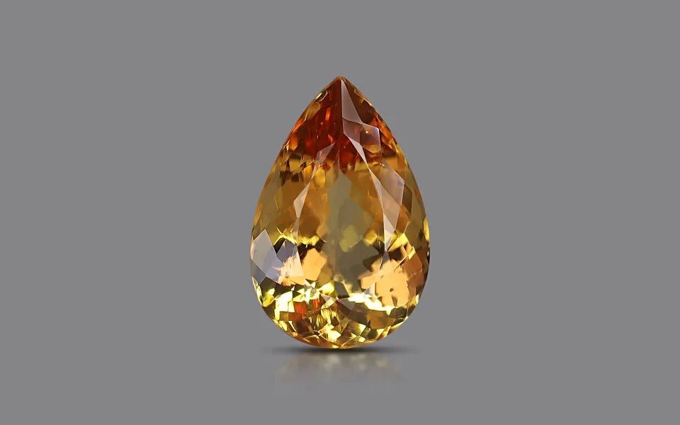 Natural Imperial Topaz 7.94 ct – Pear Cut, Untreated, IGI Certified