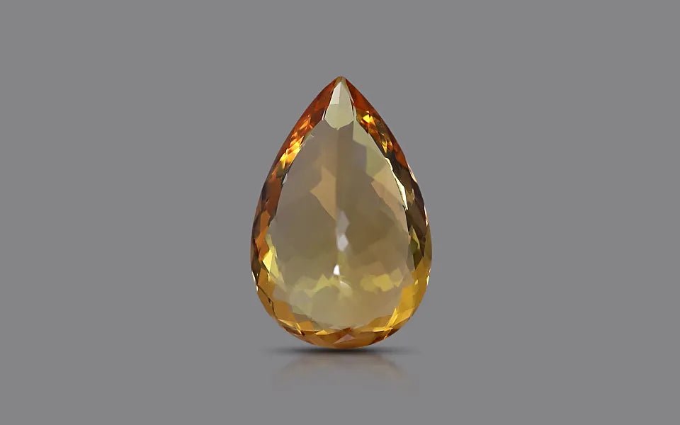 Natural Imperial Topaz 7.94 ct – Pear Cut, Untreated, IGI Certified