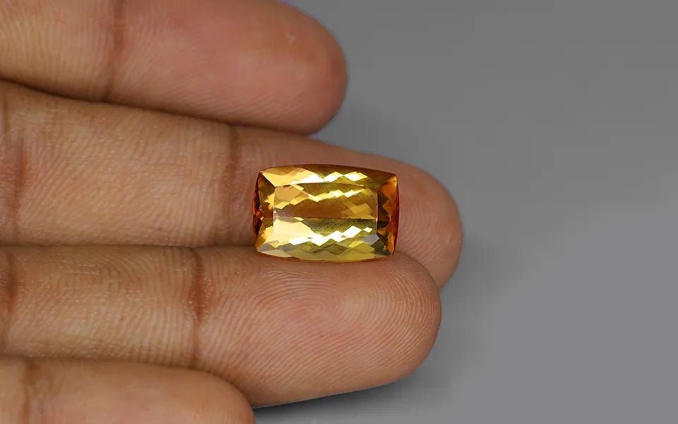 Natural Imperial Topaz 9.14 ct – Cushion Cut, Untreated, IGI Certified