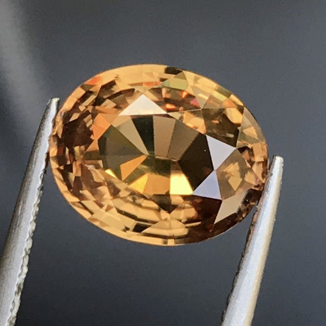 Natural Orange Brown Zircon 5.00 ct – Oval Cut, Untreated, Sri Lanka