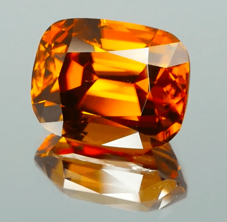 Natural Orange Zircon 12.68 ct – Cushion Cut, Untreated, Madagascar