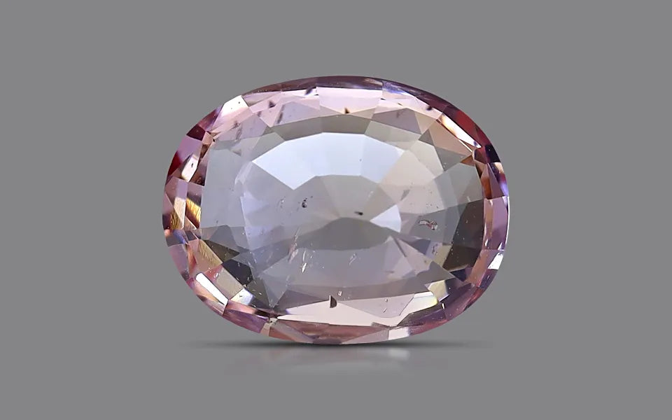 Natural sapphire, padparadscha, oval cut, 1.13 ct, loose gemstone, view 3.