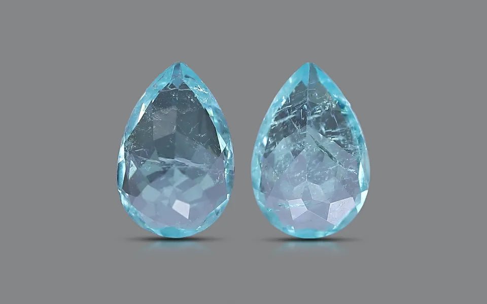 Natural Paraiba Tourmaline 1.21 ct (Pair) – Pear Cut, Heated, GIA Certified