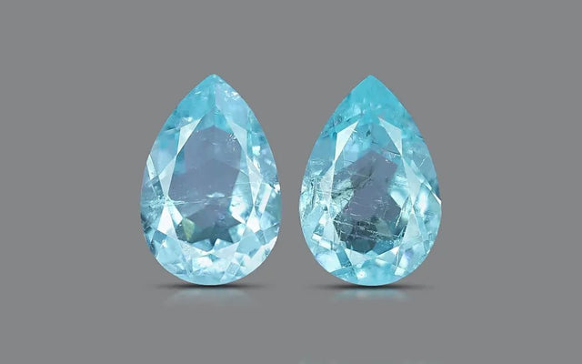 Natural Paraiba Tourmaline 1.21 ct (Pair) – Pear Cut, Heated, GIA Certified