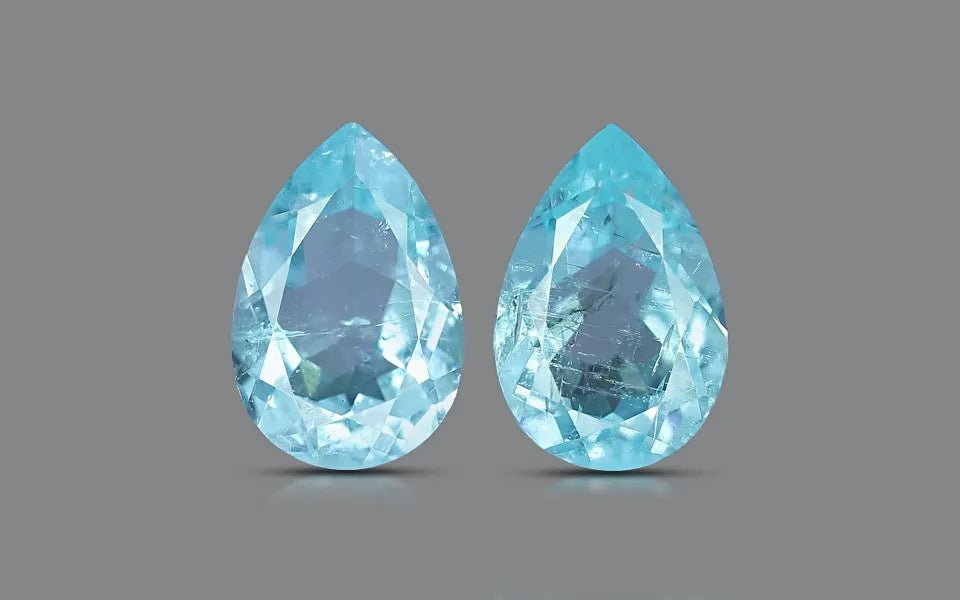 Natural Paraiba Tourmaline 1.21 ct (Pair) – Pear Cut, Heated, GIA Certified