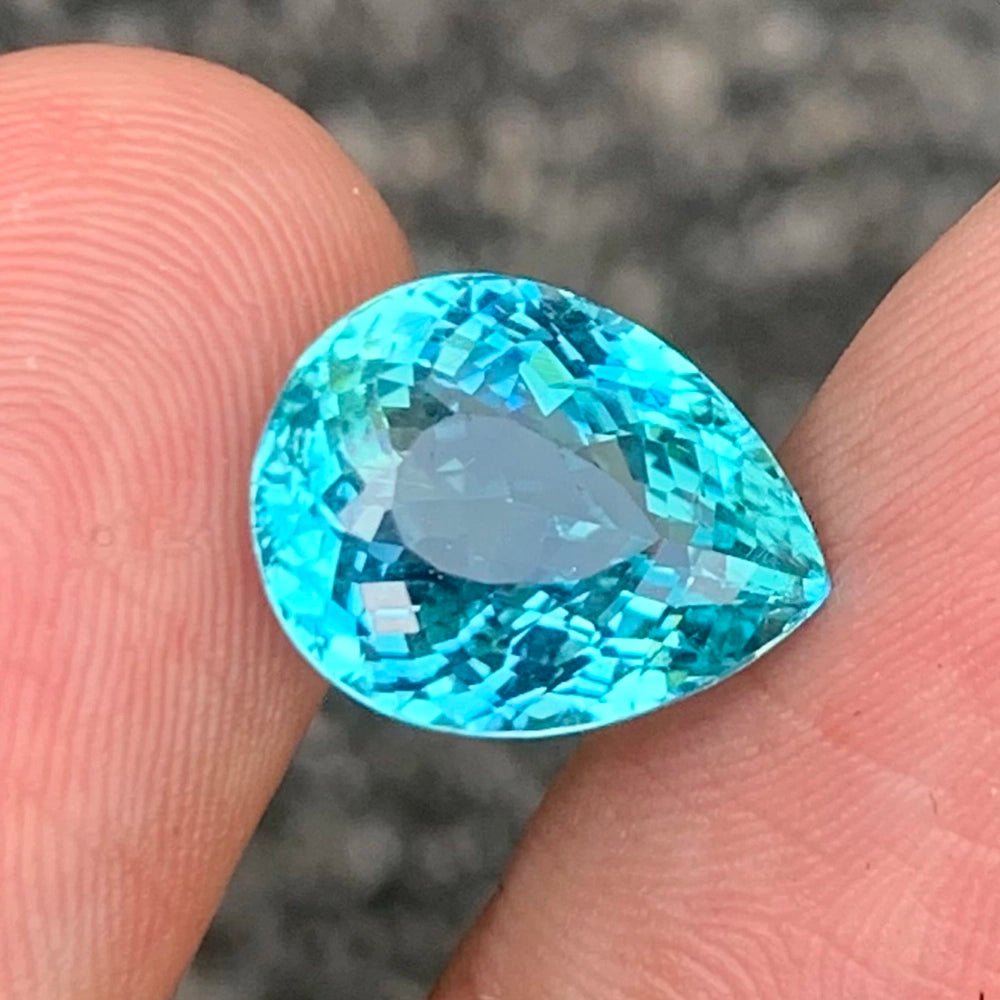 Natural Paraiba Tourmaline 6.55 ct – Pear Cut, GRS Certified