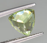 Natural Peridot 2.35 ct – Green, Trillion Cut, Untreated, Suppat Mine