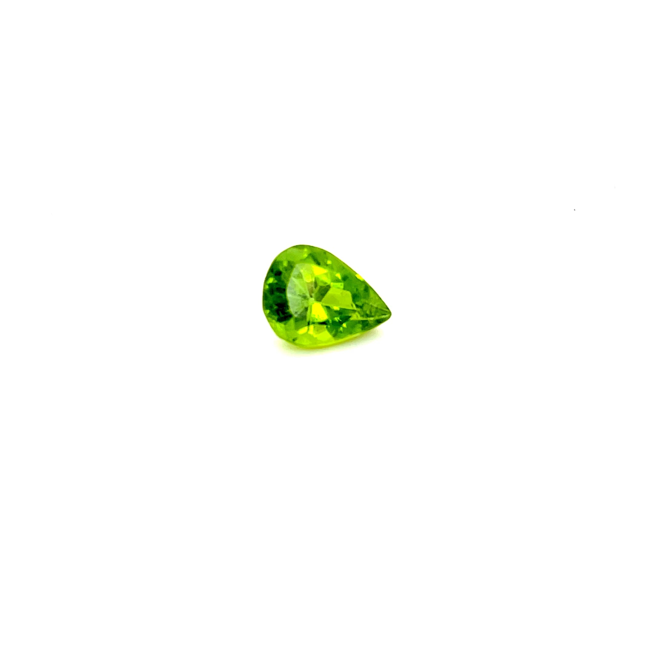Natural Peridot 3.45 ct – Green, Pear Cut, Untreated