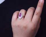 Natural Pink Sapphire Engagement Ring 2.52 ct – 18K White Gold