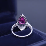 Natural Pink Sapphire Engagement Ring 2.52 ct – 18K White Gold