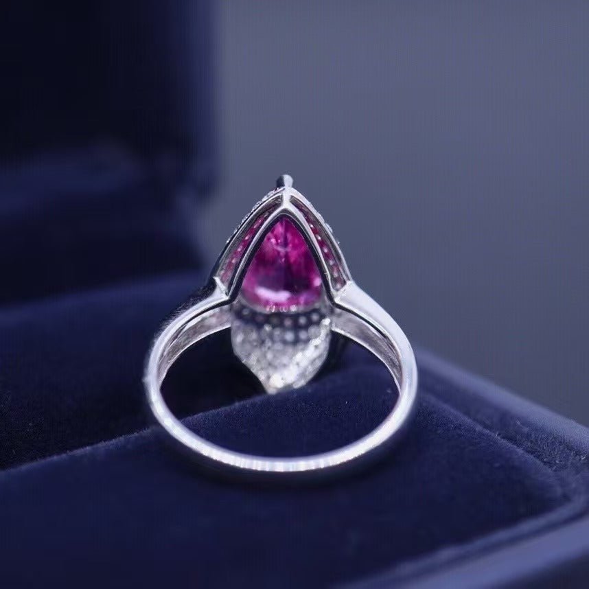 Natural Pink Sapphire Engagement Ring 2.52 ct – 18K White Gold