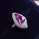 Natural Pink Sapphire Engagement Ring 2.52 ct – 18K White Gold