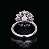 Natural Pink Sapphire Ring 3.50 ct – 18K White Gold with Diamonds