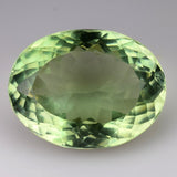 Natural Prasiolite 17.96 ct – Green Amethyst, Oval Cut, Heat Treated, Bolivia