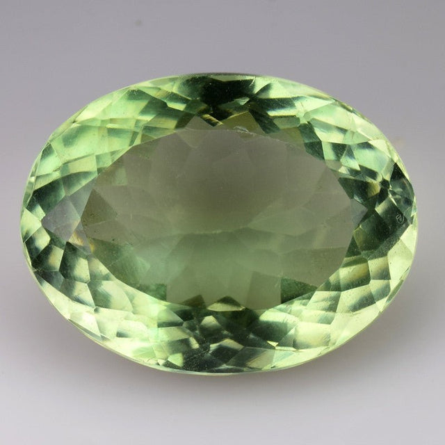 Natural Prasiolite 17.96 ct – Green Amethyst, Oval Cut, Heat Treated, Bolivia