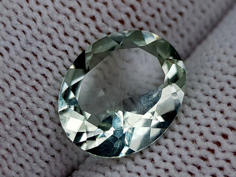 Natural Prasiolite 3.40 ct – Green Amethyst, Oval Cut, Untreated