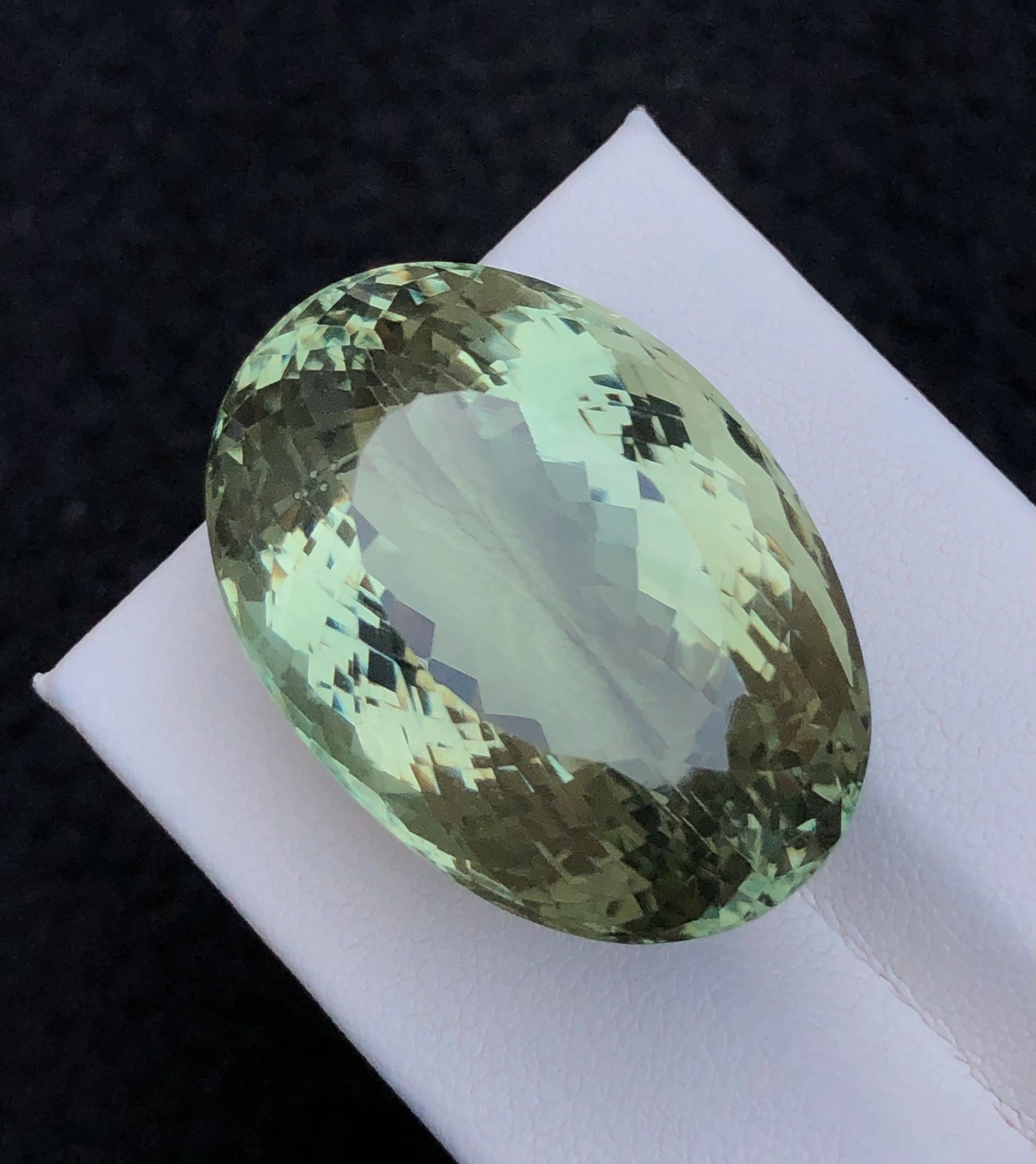 Natural Prasiolite 57.05 ct – Oval Cut, Heat Treated