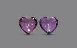 Natural Purple Spinel Pair 5.73 ct – Heart Cut, Untreated, Tanzania