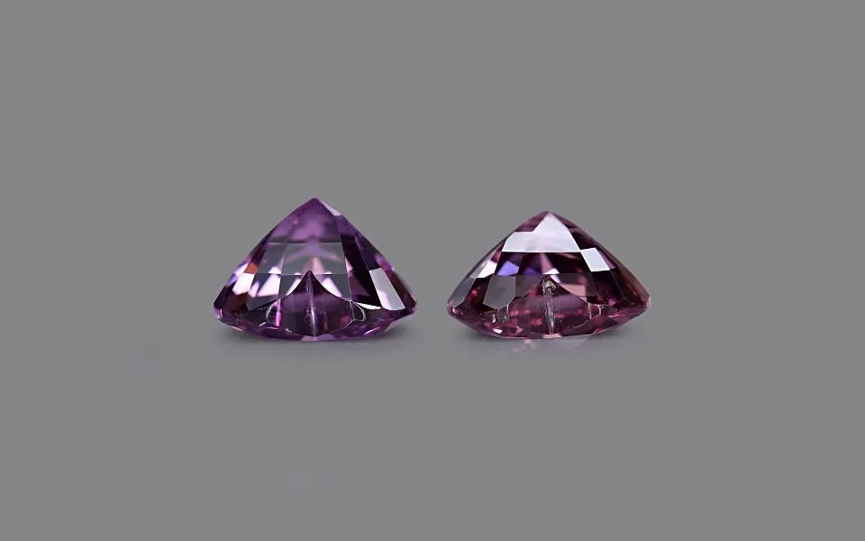 Natural Purple Spinel Pair 5.73 ct – Heart Cut, Untreated, Tanzania
