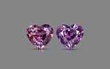 Natural Purple Spinel Pair 5.73 ct – Heart Cut, Untreated, Tanzania
