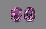 Natural Purple Spinel Pair 6.38 ct – Cushion Cut, Untreated, Tanzania