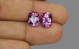 Natural Purple Spinel Pair 6.38 ct – Cushion Cut, Untreated, Tanzania
