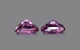 Natural Purple Spinel Pair 6.38 ct – Cushion Cut, Untreated, Tanzania