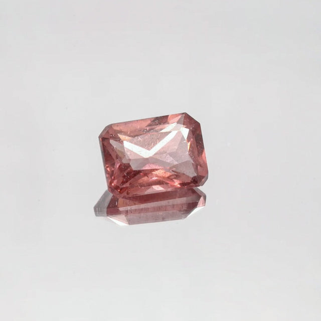 Natural Red Apatite 2.01 ct – Light Orangy Red, Emerald Cut, Untreated