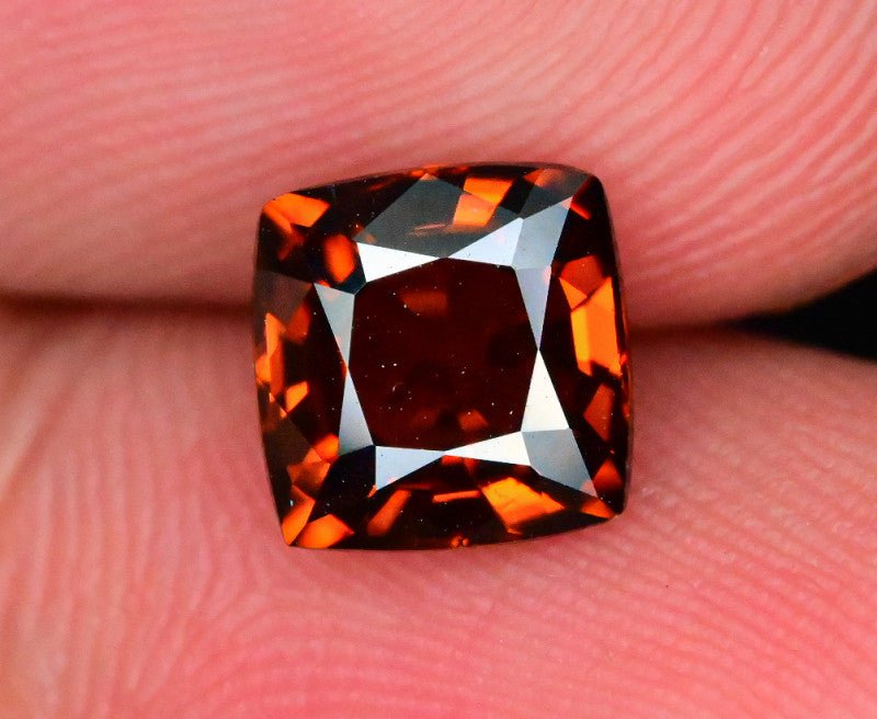 Natural Red Zircon 2.25 ct – Square Octagonal Cut, Untreated