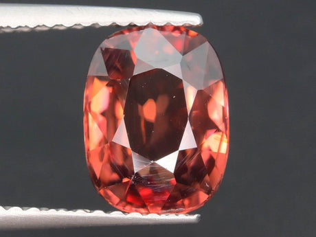 Natural Red Zircon 3.00 ct – Cushion Cut, Untreated