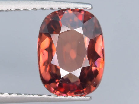 Natural Red Zircon 3.00 ct – Cushion Cut, Untreated
