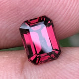 Natural Rhodolite Garnet 2.30 ct – Rectangular Cut, Untreated, Certified