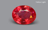 Natural Ruby 0.90 ct – Oval Cut, Pinkish Red, Untreated, IGI Certified