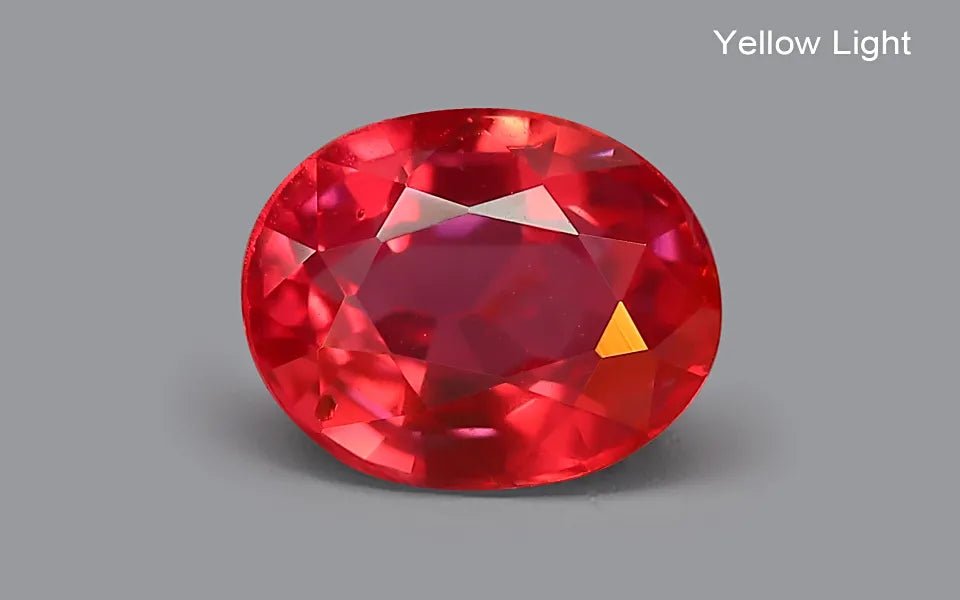 Natural Ruby 0.90 ct – Oval Cut, Pinkish Red, Untreated, IGI Certified