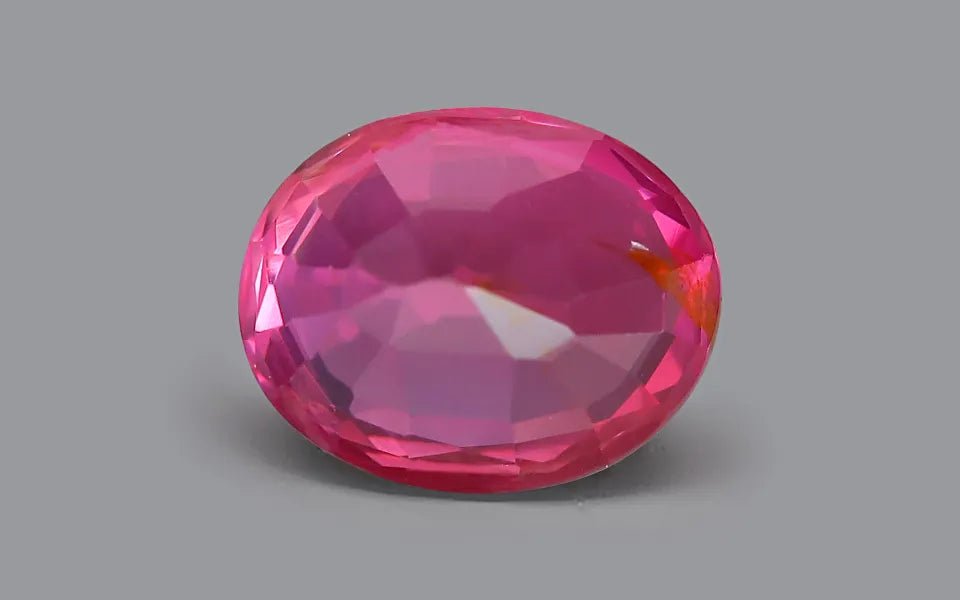 Natural Ruby 0.90 ct – Oval Cut, Pinkish Red, Untreated, IGI Certified