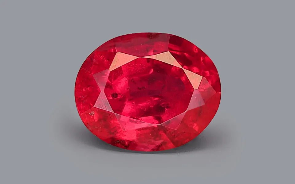 Natural Ruby 0.91 ct – Oval Cut, Pinkish Red, Unheated & Untreated, IGI Certified