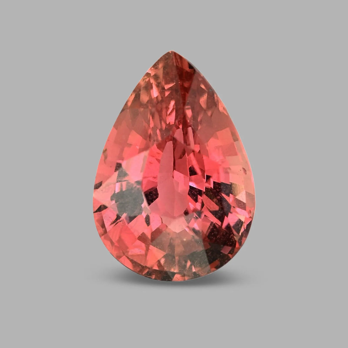 Natural h sapphire, natural padparadscha, pear cut, 3.01 ct, loose gemstone.