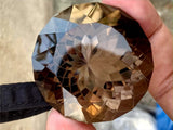 Natural Smoky Quartz 292.45 ct – Round Cut, Heated, ČGL Certified