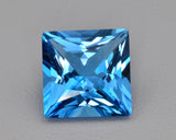 Natural Swiss Blue Topaz 21.79 ct – Square Cut, ČGL Certified