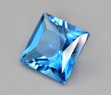 Natural Swiss Blue Topaz 21.79 ct – Square Cut, ČGL Certified