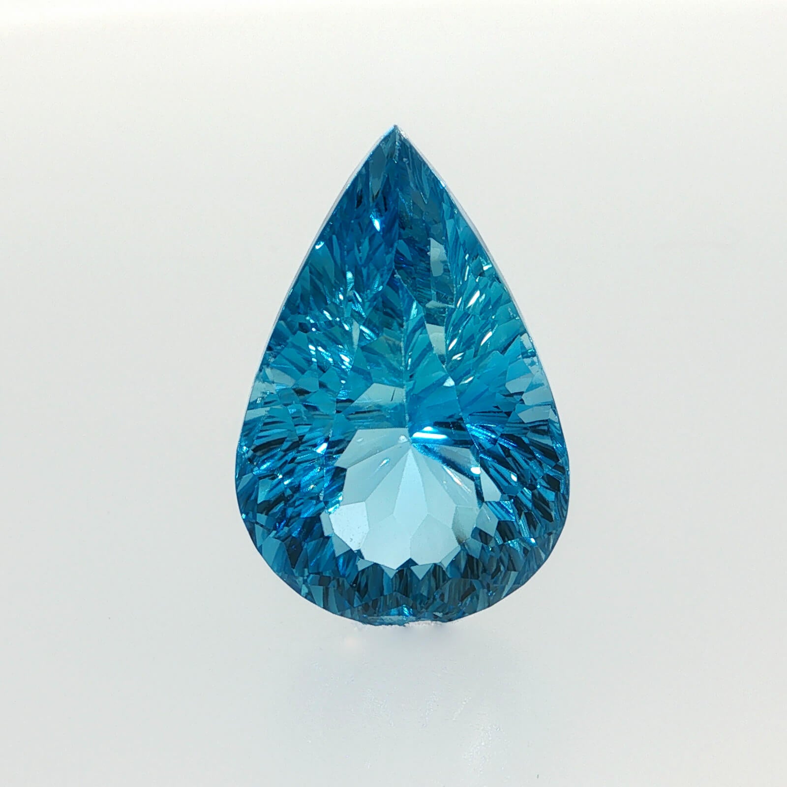 30.15 ct Swiss Blue Topaz pear cut eye clean loose gemstone