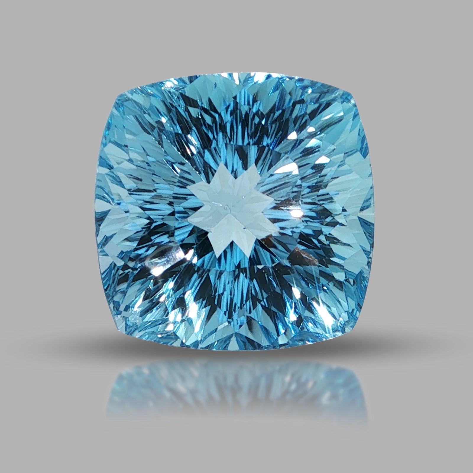35.29 ct Swiss Blue Topaz cushion cut eye clean loose gemstone