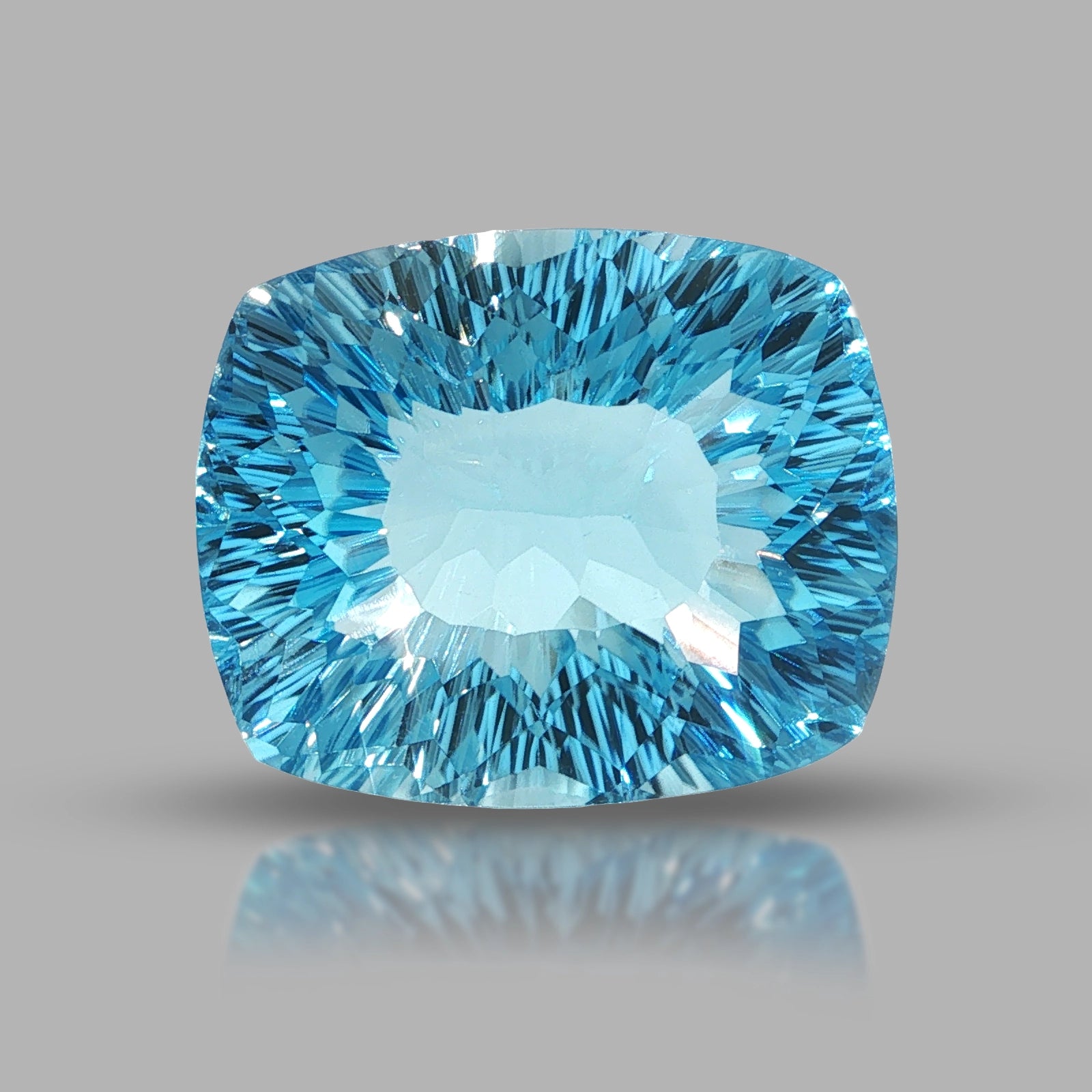 41.91 ct Swiss Blue Topaz cushion cut eye clean loose gemstone