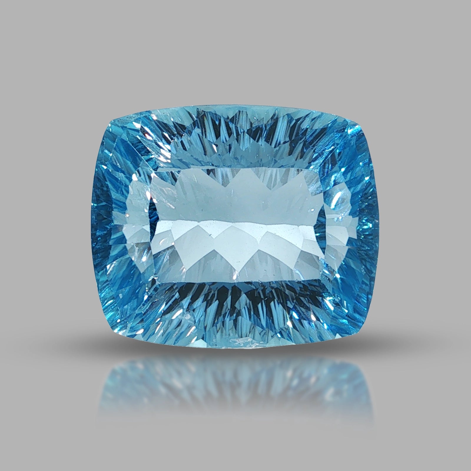 47.88 ct Swiss Blue Topaz cushion cut eye clean loose gemstone