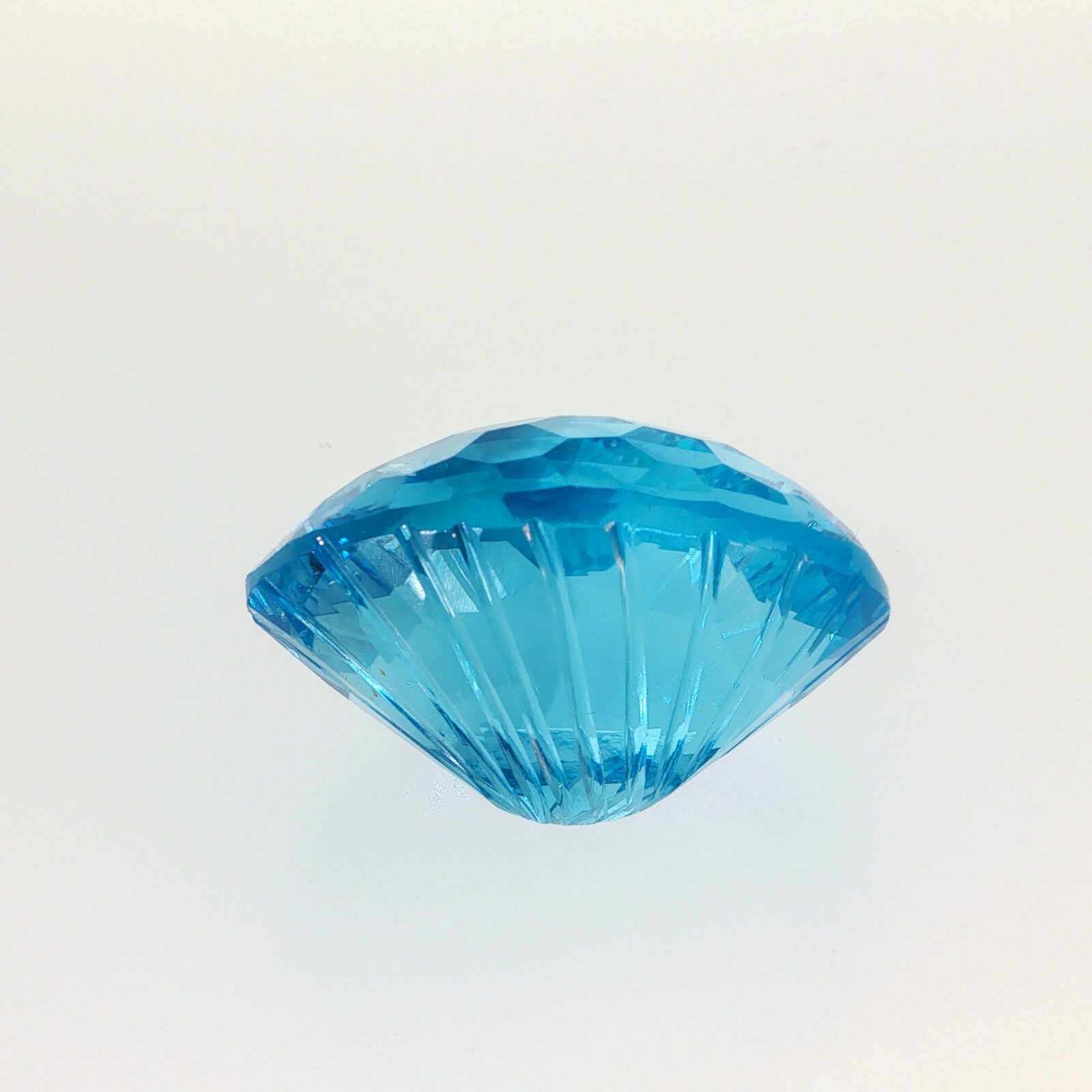 54.30 ct Swiss Blue Topaz oval honeycomb cut eye clean loose gemstone