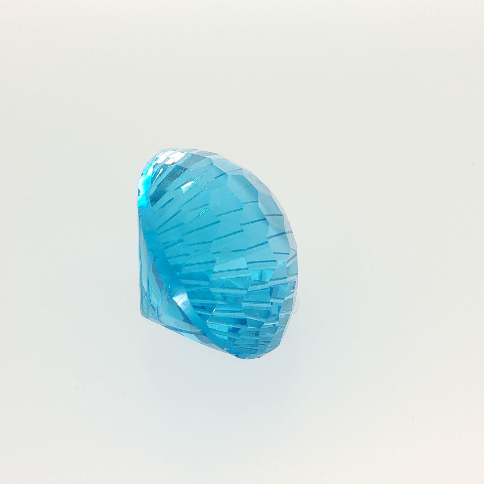 54.30 ct Swiss Blue Topaz oval honeycomb cut eye clean loose gemstone