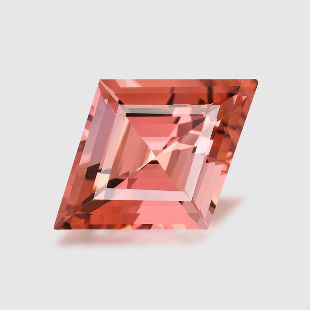 Natural Tourmaline 7.51 ct – Fancy Hexagon Cut, Orangey Pink, Rwanda