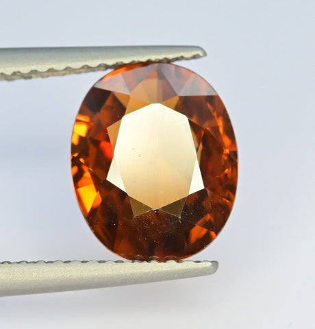 Natural Whiskey Honey Brown Zircon 3.70 ct – Rectangular Cut, Untreated
