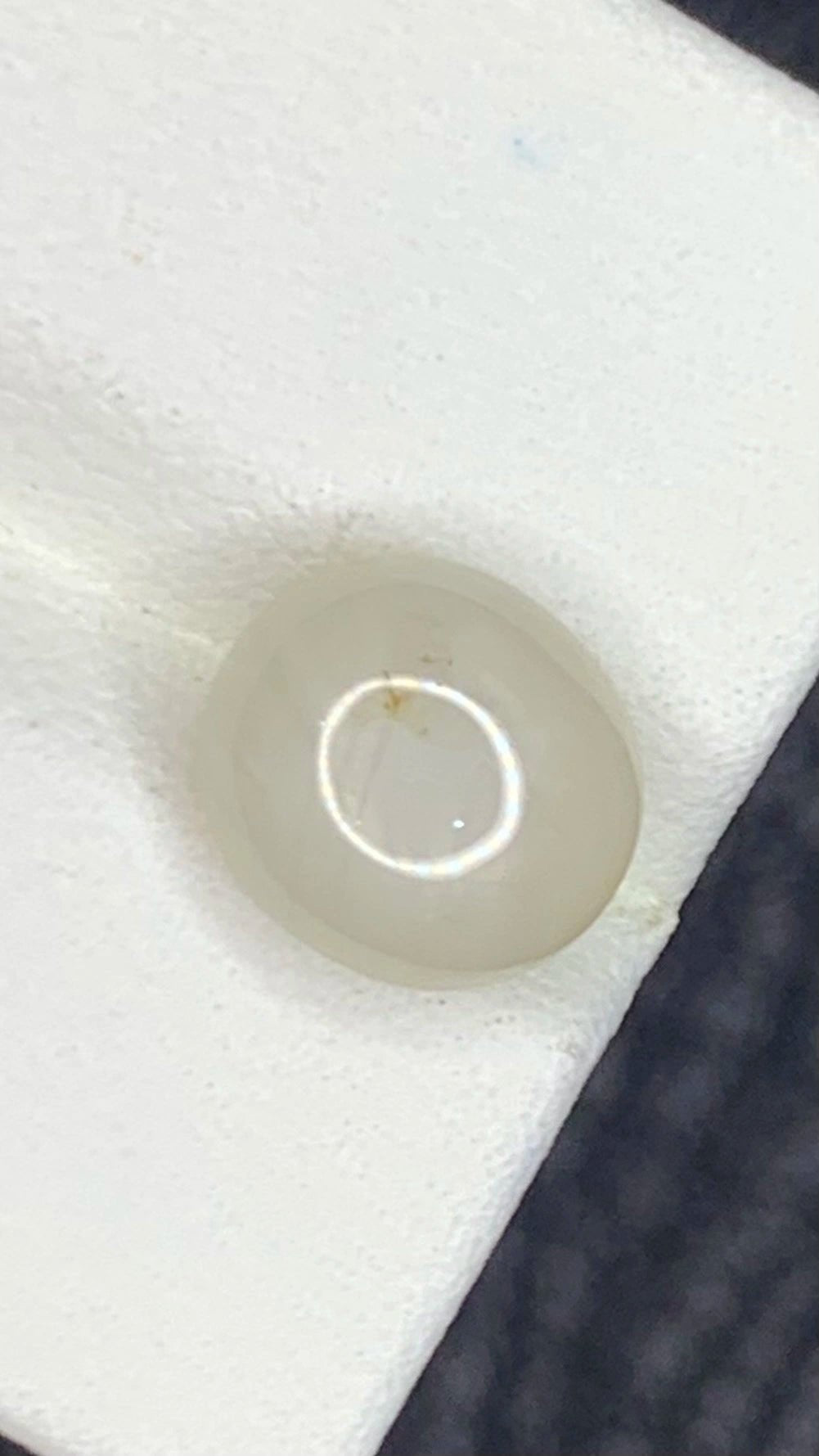 Natural White Sapphire 4.85 ct – Oval Cabochon, Untreated
